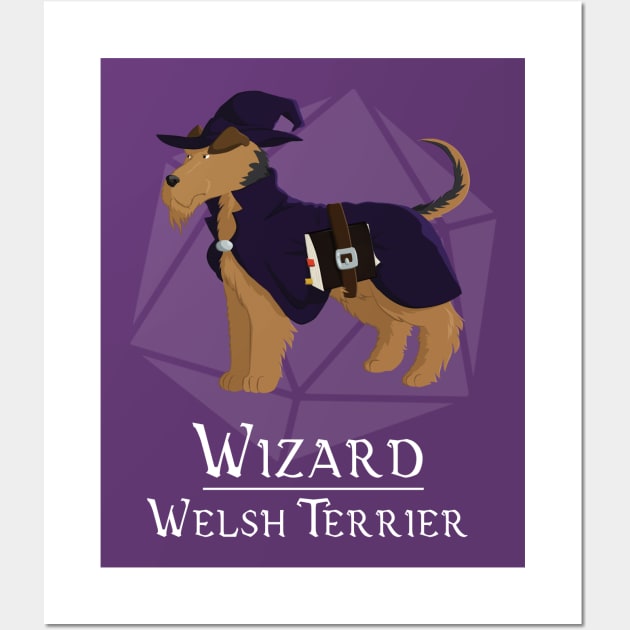 Wizard Welsh Terrier Wall Art by Celestirus